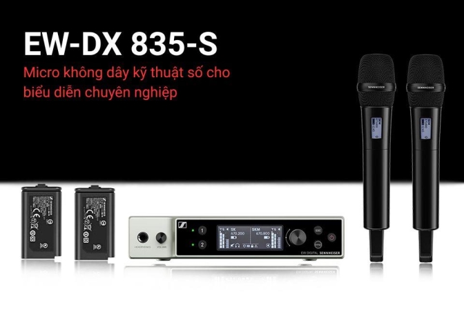 Sennheiser EW-DX 835-S - Giải pháp micro không dây lý tưởng cho sân khấu chuyên nghiệp