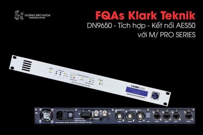 Hướng dẫn kết nối DN9650 với bàn mixer M Series và PRO Series qua AES50