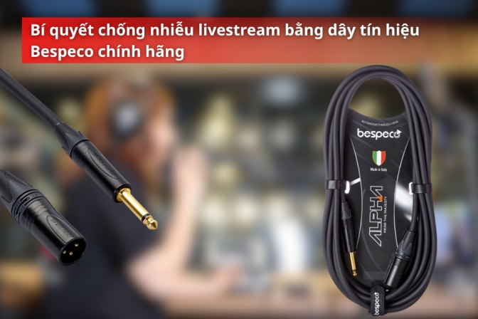 Giảm Nhiễu Livestream Hiệu Quả Nhờ Dây Tín Hiệu Bespeco Chính Hãng