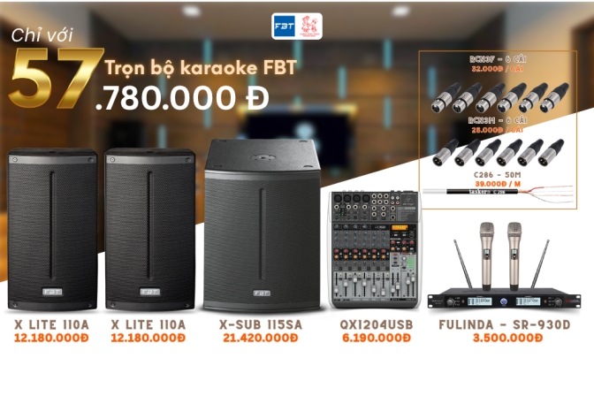 Trọn Bộ Karaoke Gia Đình FBT - Âm Thanh Chuẩn Ý, Lắp Đặt Gọn Gàng, Gia Trị Lâu Dài