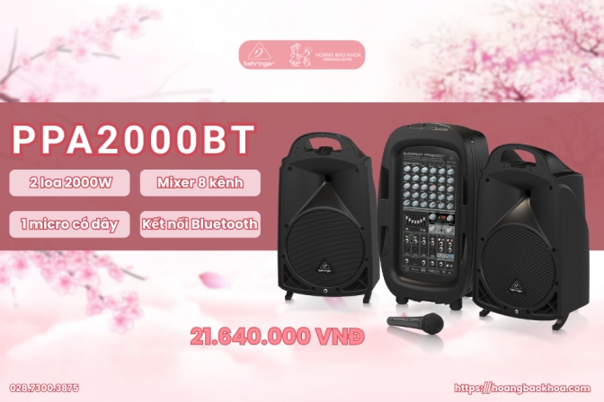 Behringer PPA2000Bt - Giải Pháp Karaoke Gọn Nhẹ, Tiện Lợi