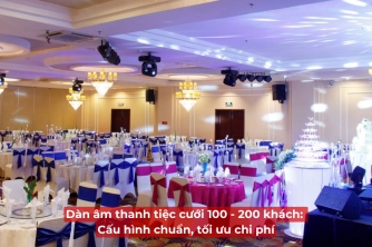 Âm Thanh Tiệc Cưới 100-200 Khách: Cấu Hình Hiệu Quả, Đầu Tư Tối Ưu