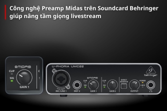 Nâng Tầm Giọng Livestream Với Preamp Midas Trên Soundcard Behringer Nâng Tầm Giọng Livestream Với Preamp Midas Trên Soundcard Behringer